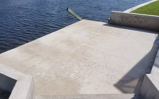 Dock concrete cleaning